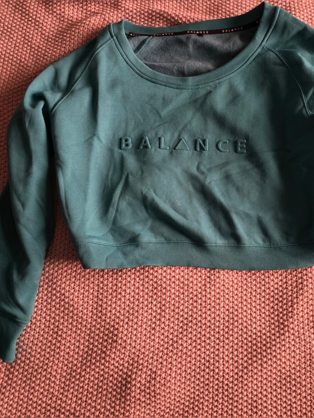 BALANCE Deep Teal Cropped Sweatshirt